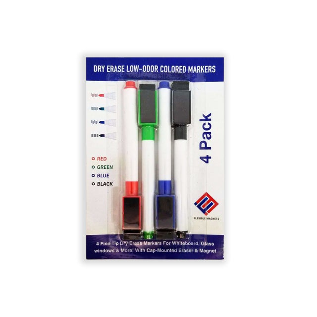 LeapFrog Washable Dry Erase Markers Medium Point 4-Pack Assorted