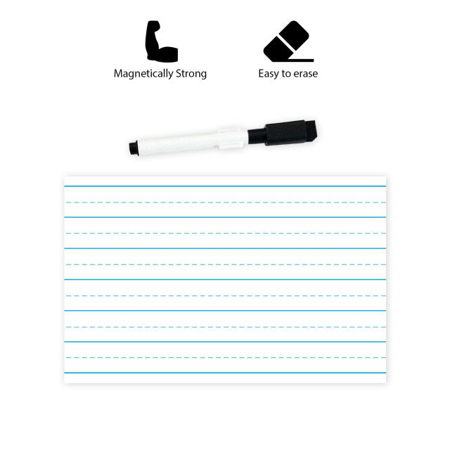 Dry erase sheet Handwriting paper design. 11x17 inches.