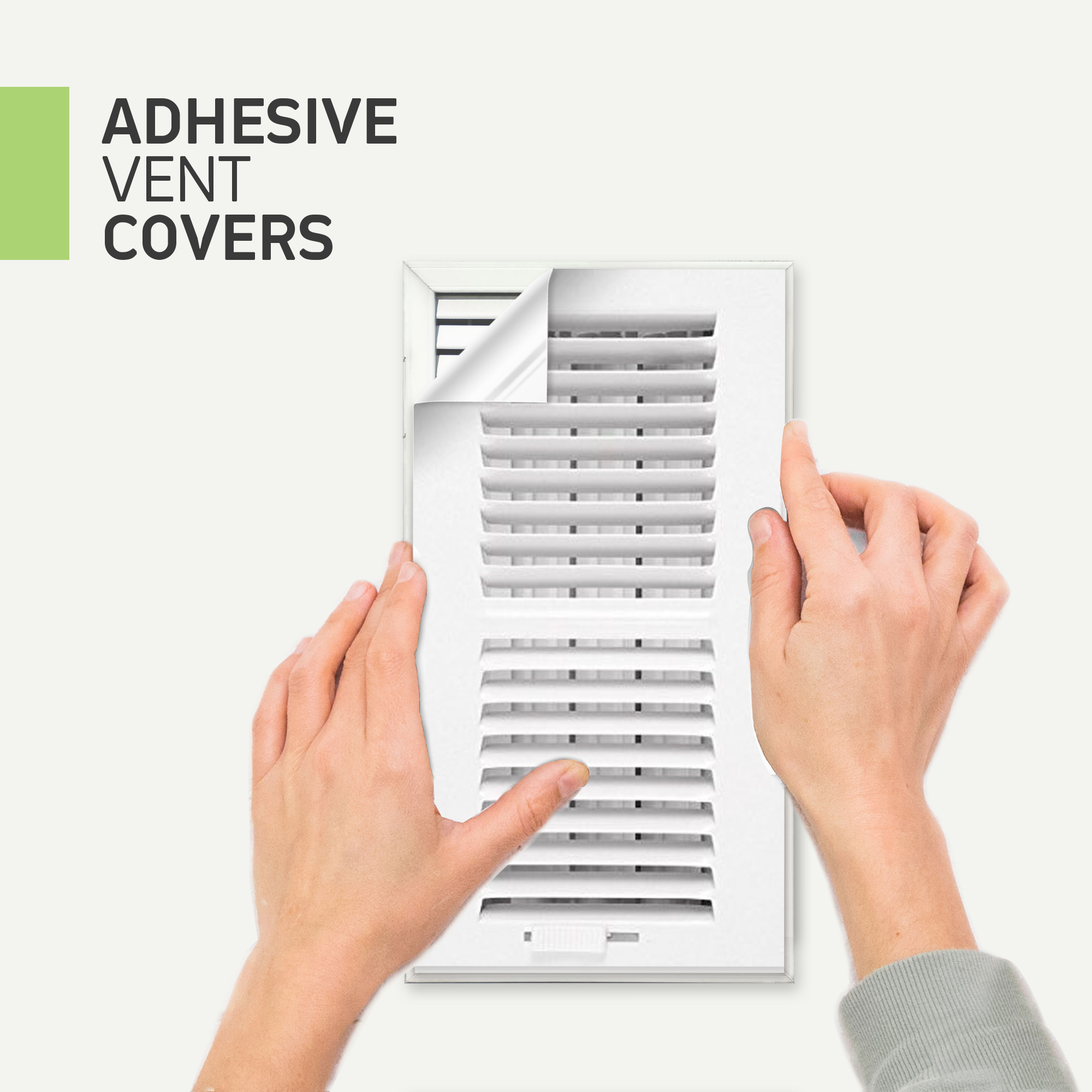 VENT COVER ADHESIVE Register Cover for Air Vents & Looks like a Vent  Grille! An AC Vent Deflector that's Peel n Stick ( 8 x 15)