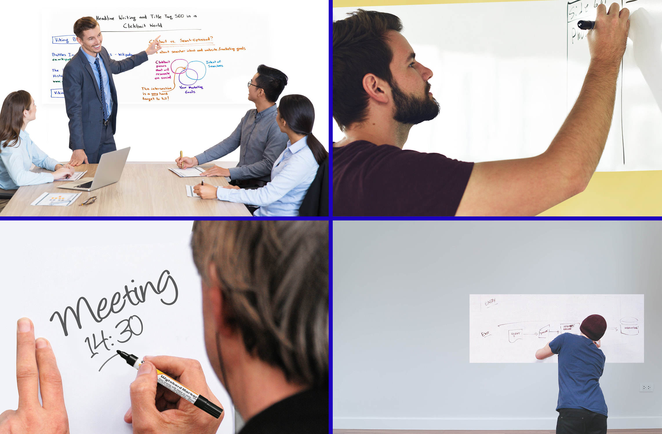 UCMD Magnetic Dry Erase Whiteboard Sticker for Wall,Self Adhesive Backing  Whiteboard for Drawing Easel or Office Writing Meeting (80 x 60 CM)