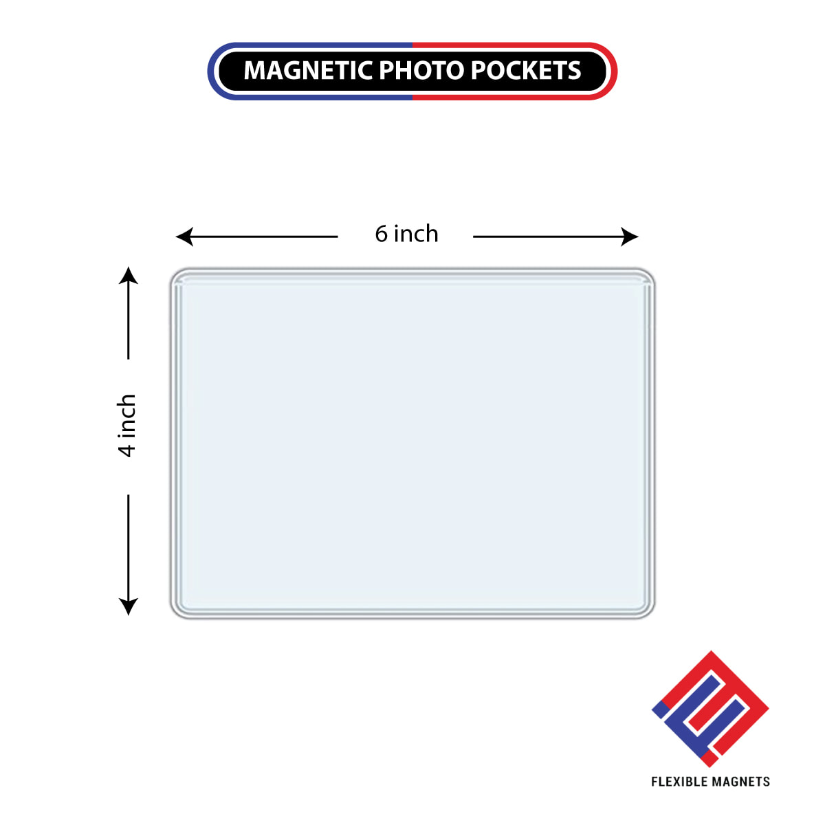 4x7 Magnetic Photo Frames - White Soft Sleeve
