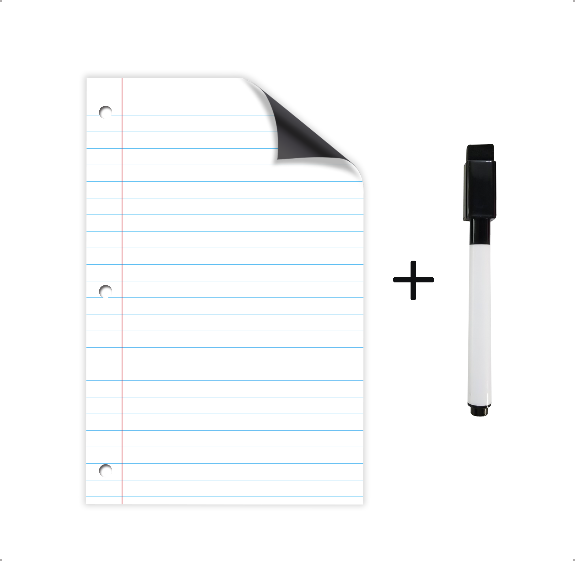 Dry Erase sheet Notebook design. 11x17 inches.